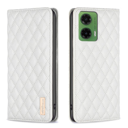 Diamond Lattice Magnetic Leather Flip Phone Case, For Motorola Moto G37/G37 Power 5G, For Motorola Moto G35, For Motorola Moto G55, For Motorola Moto G34 5G / G45 5G