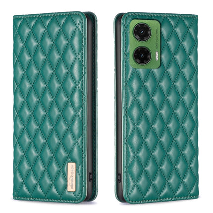 Diamond Lattice Magnetic Leather Flip Phone Case, For Motorola Moto G37/G37 Power 5G, For Motorola Moto G35, For Motorola Moto G55, For Motorola Moto G34 5G / G45 5G