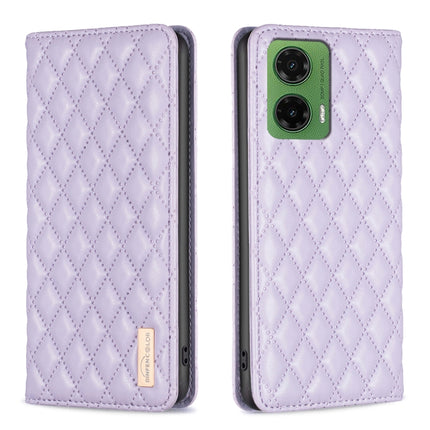 Diamond Lattice Magnetic Leather Flip Phone Case, For Motorola Moto G37/G37 Power 5G, For Motorola Moto G35, For Motorola Moto G55, For Motorola Moto G34 5G / G45 5G