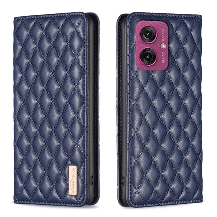 Diamond Lattice Magnetic Leather Flip Phone Case, For Motorola Moto G37/G37 Power 5G, For Motorola Moto G35, For Motorola Moto G55, For Motorola Moto G34 5G / G45 5G