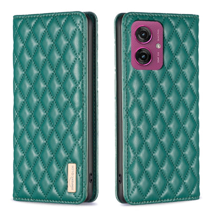 Diamond Lattice Magnetic Leather Flip Phone Case, For Motorola Moto G37/G37 Power 5G, For Motorola Moto G35, For Motorola Moto G55, For Motorola Moto G34 5G / G45 5G