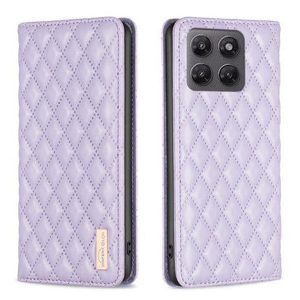 Diamond Lattice Magnetic Leather Flip Phone Case, For Motorola Moto G37/G37 Power 5G, For Motorola Moto G35, For Motorola Moto G55, For Motorola Moto G34 5G / G45 5G