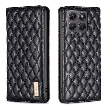 Diamond Lattice Magnetic Leather Flip Phone Case, For Motorola Moto G37/G37 Power 5G, For Motorola Moto G35, For Motorola Moto G55, For Motorola Moto G34 5G / G45 5G