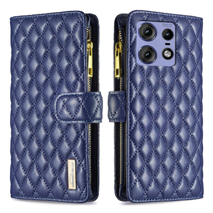 Diamond Lattice Zipper Wallet Leather Flip Phone Case, For Motorola Moto G37 5G/G37 Power 5G, For Motorola Moto G34 5G / G45 5G, For Motorola Moto G85, For Motorola Edge 50 Pro 5G