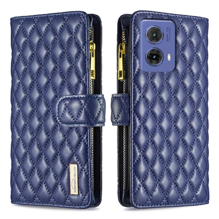 Diamond Lattice Zipper Wallet Leather Flip Phone Case, For Motorola Moto G37 5G/G37 Power 5G, For Motorola Moto G34 5G / G45 5G, For Motorola Moto G85, For Motorola Edge 50 Pro 5G