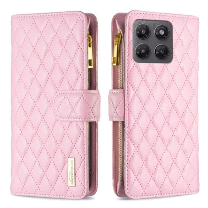 Diamond Lattice Zipper Wallet Leather Flip Phone Case, For Motorola Moto G37 5G/G37 Power 5G, For Motorola Moto G34 5G / G45 5G, For Motorola Moto G85, For Motorola Edge 50 Pro 5G