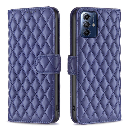 Diamond Lattice Wallet Flip Leather Phone Case, For Motorola Moto G24 / E14 / G04, For Motorola Moto G Play 2024, For Motorola Moto G Power 5G 2024, For Motorola Moto G84