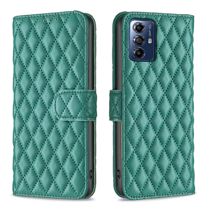 Diamond Lattice Wallet Flip Leather Phone Case, For Motorola Moto G24 / E14 / G04, For Motorola Moto G Play 2024, For Motorola Moto G Power 5G 2024, For Motorola Moto G84