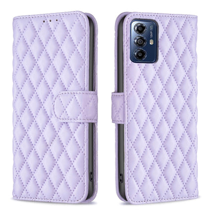 Diamond Lattice Wallet Flip Leather Phone Case, For Motorola Moto G24 / E14 / G04, For Motorola Moto G Play 2024, For Motorola Moto G Power 5G 2024, For Motorola Moto G84