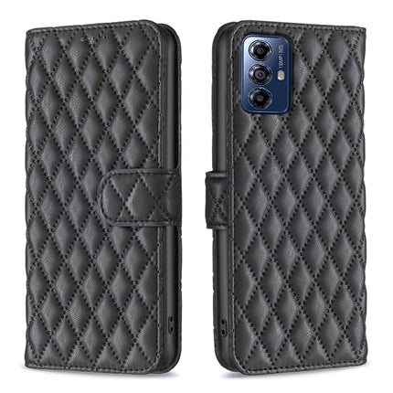 Diamond Lattice Wallet Flip Leather Phone Case, For Motorola Moto G24 / E14 / G04, For Motorola Moto G Play 2024, For Motorola Moto G Power 5G 2024, For Motorola Moto G84