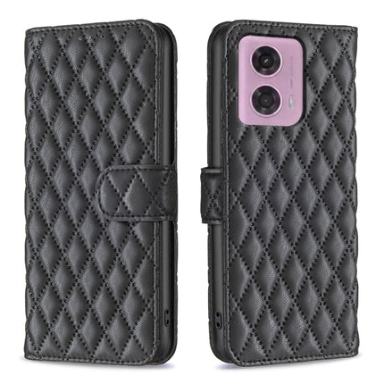 Diamond Lattice Wallet Flip Leather Phone Case, For Motorola Moto G37/G37 Power 5G, For Motorola Moto G35, For Motorola Moto G55, For Motorola Moto G34 5G / G45 5G