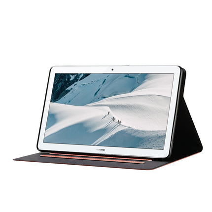 Einfarbige horizontale Flip-Lederhülle mit Kartenfächern und Halter sowie Schlaf-/Weckfunktion, für Huawei MediaPad T3, für Huawei MediaPad T5, für Huawei MediaPad T8, für Lenovo Tab M10, für Lenovo Tab M10 Plus, für Samsung Galaxy Tab S6 Lite (P610/615)