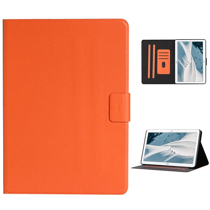 Einfarbige horizontale Flip-Lederhülle mit Kartenfächern und Halter sowie Schlaf-/Weckfunktion, für Huawei MediaPad T3, für Huawei MediaPad T5, für Huawei MediaPad T8, für Lenovo Tab M10, für Lenovo Tab M10 Plus, für Samsung Galaxy Tab S6 Lite (P610/615)