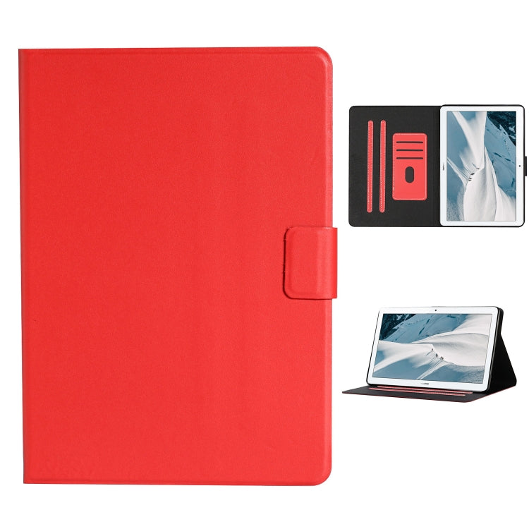 Einfarbige horizontale Flip-Lederhülle mit Kartenfächern und Halter sowie Schlaf-/Weckfunktion, für Huawei MediaPad T3, für Huawei MediaPad T5, für Huawei MediaPad T8, für Lenovo Tab M10, für Lenovo Tab M10 Plus, für Samsung Galaxy Tab S6 Lite (P610/615)