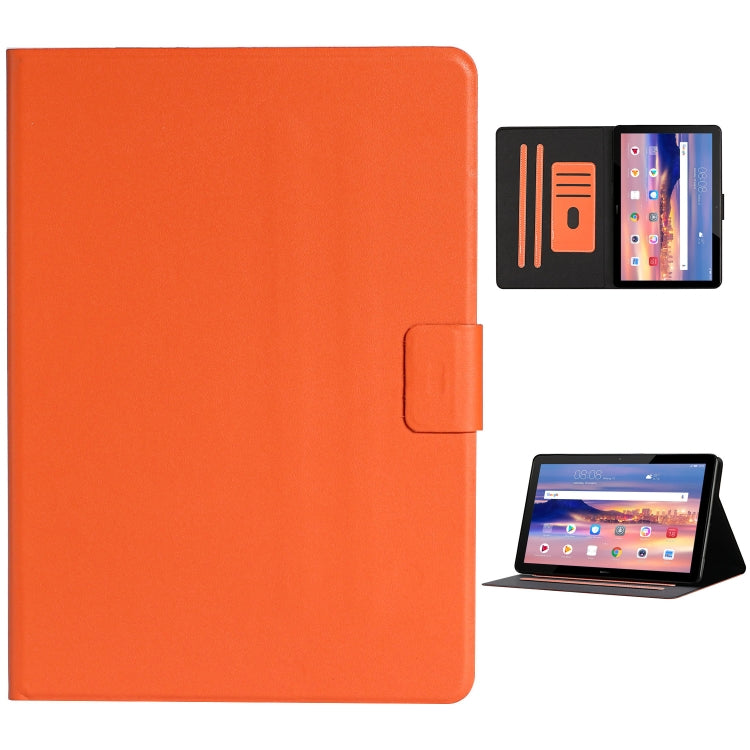 Einfarbige horizontale Flip-Lederhülle mit Kartenfächern und Halter sowie Schlaf-/Weckfunktion, für Huawei MediaPad T3, für Huawei MediaPad T5, für Huawei MediaPad T8, für Lenovo Tab M10, für Lenovo Tab M10 Plus, für Samsung Galaxy Tab S6 Lite (P610/615)