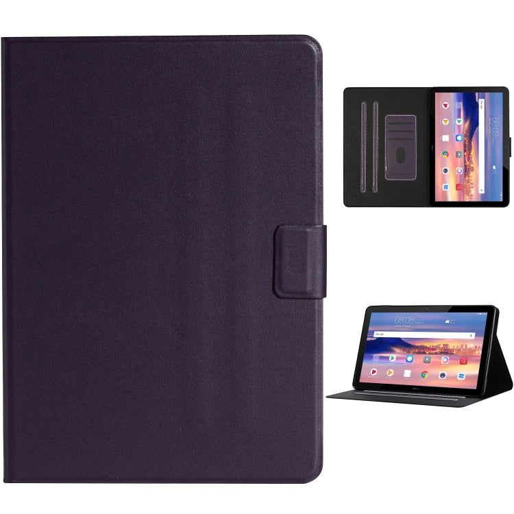 Einfarbige horizontale Flip-Lederhülle mit Kartenfächern und Halter sowie Schlaf-/Weckfunktion, für Huawei MediaPad T3, für Huawei MediaPad T5, für Huawei MediaPad T8, für Lenovo Tab M10, für Lenovo Tab M10 Plus, für Samsung Galaxy Tab S6 Lite (P610/615)