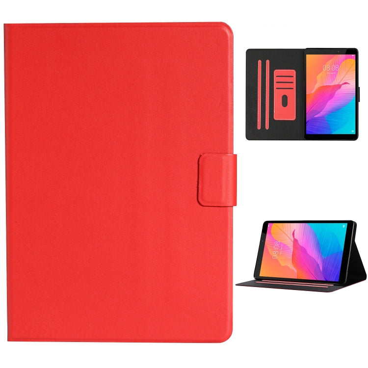 Einfarbige horizontale Flip-Lederhülle mit Kartenfächern und Halter sowie Schlaf-/Weckfunktion, für Huawei MediaPad T3, für Huawei MediaPad T5, für Huawei MediaPad T8, für Lenovo Tab M10, für Lenovo Tab M10 Plus, für Samsung Galaxy Tab S6 Lite (P610/615)