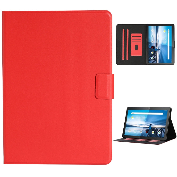 Einfarbige horizontale Flip-Lederhülle mit Kartenfächern und Halter sowie Schlaf-/Weckfunktion, für Huawei MediaPad T3, für Huawei MediaPad T5, für Huawei MediaPad T8, für Lenovo Tab M10, für Lenovo Tab M10 Plus, für Samsung Galaxy Tab S6 Lite (P610/615)