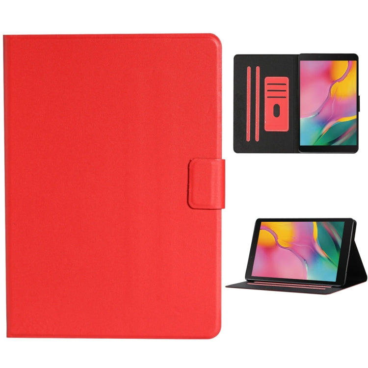 Einfarbige horizontale Flip-Lederhülle mit Kartenfächern und Halter sowie Schlaf-/Weckfunktion, für Samsung Galaxy Tab A 8.0 (2019) T290/T295, für Samsung Galaxy Tab A 8.0 T350/T355C, für Samsung Galaxy Tab A 10.1 2019 T510/T515