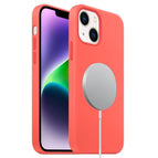For iPhone 14 Plus / Pink Orange