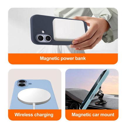 Liquid Silicone Full Coverage MagSafe Phone Case, For iPhone 16 Pro Max, For iPhone 16 Pro, For iPhone 16 Plus