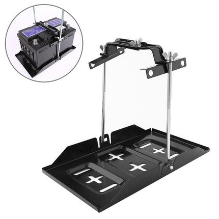 Car Universal Battery Bracket Adjustable Battery Fixed Holder + Base Tray, 28.5cm Base + 19cm Bracket, 28.5cm Base + 23cm Bracket, 34.5cm Base + 23cm Bracket, 34.5cm Base + 27cm Bracket