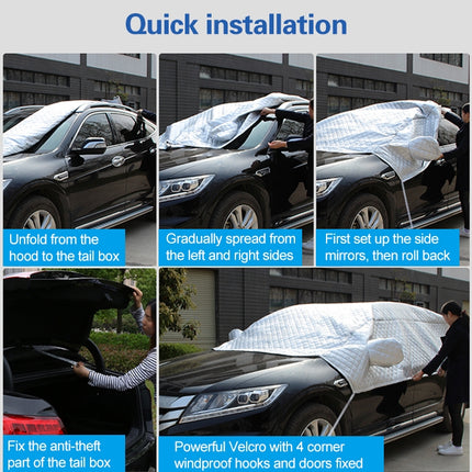 Car Half-cover Car Clothing Sunscreen Heat Insulation Sun Nisor, Aluminum Foil, Aluminum Foil 3.6x1.6x1.5m, Aluminum Foil 3.9×1.7×1.5m, Aluminum Foil 4.3×1.8×1.5m, Aluminum Foil 4.3x1.7x1.5m, Aluminum Foil 4.3x1.8x1.6m, Aluminum Foil 4.5x1.8x1.7m      ...