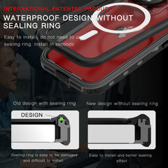 RedPepper IP68 Waterproof MagSafe Phone Case, For iPhone 15 Pro Max, For iPhone 15 Pro, For iPhone 15 Plus, For iPhone 15