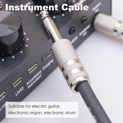 3045GR Mono 6.35mm Plug Male to Male Electric Guitar Audio Cable, 1m, 1.8m, 3m, 5m, 10m