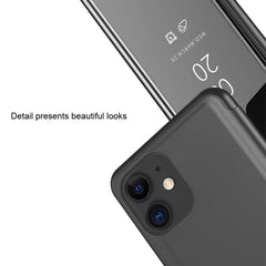 Verspiegelte horizontale Flip-Lederhülle mit Halterung, für iPhone 12 Pro Max, für iPhone 12 / 12 Pro, für iPhone 12 / 12 Pro 6,1 Zoll, für iPhone 12 mini, für Samsung Galaxy Note20 Ultra, für Galaxy Note20 Ultra