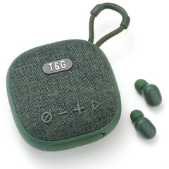 T&G TG-813 2 in 1 TWS Bluetooth Speaker Earphone with Charging Box