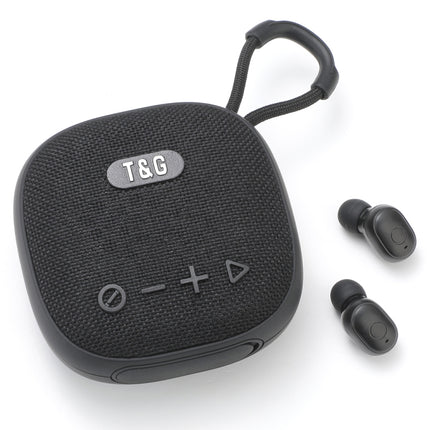 T&G TG-813 2 in 1 TWS Bluetooth Speaker Earphone with Charging Box