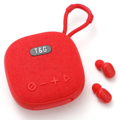 T&G TG-813 2 in 1 TWS Bluetooth Speaker Earphone with Charging Box