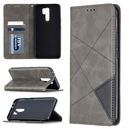 Rhombus Texture Horizontal Flip Magnetic Leather Case with Holder & Card Slots & Wallet, For Huawei Honor 9X Lite, For Xiaomi Redmi 9