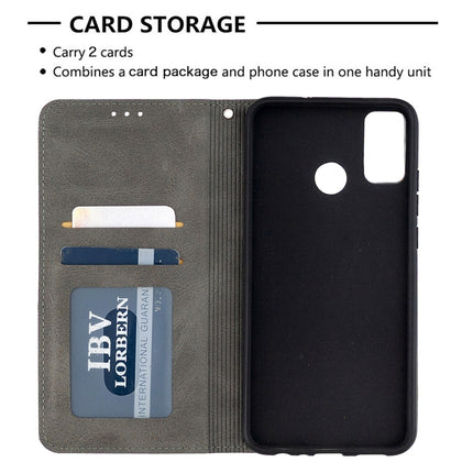Rhombus Texture Horizontal Flip Magnetic Leather Case with Holder & Card Slots & Wallet, For Huawei Honor 9X Lite, For Xiaomi Redmi 9