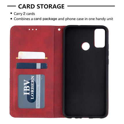 Rhombus Texture Horizontal Flip Magnetic Leather Case with Holder & Card Slots & Wallet, For Huawei Honor 9X Lite, For Xiaomi Redmi 9