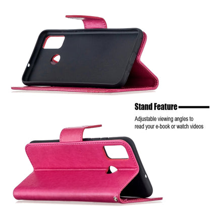 Two Butterflies Embossing Pattern Horizontal Flip Leather Case with Holder & Card Slot & Wallet & Lanyard, For Huawei Honor 9X Lite, For Xiaomi Redmi 9