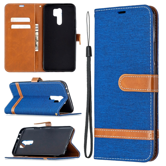 Color Matching Denim Texture Horizontal Flip Leather Case with Holder & Card Slots & Wallet & Lanyard, For Xiaomi Redmi 9, For Huawei Honor 9X Lite