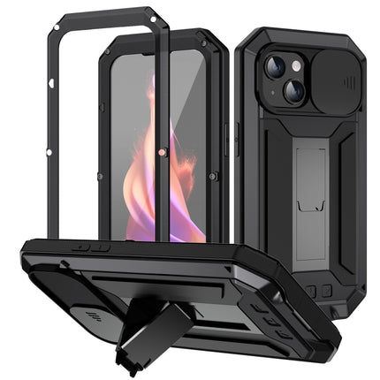 R-JUST Sliding Camera IP54 Life Waterproof Holder Phone Case, For iPhone 16 Pro, For iPhone 16 Plus, For iPhone 16, For iPhone 15 Pro Max, For iPhone 15 Pro, For iPhone 15 Plus