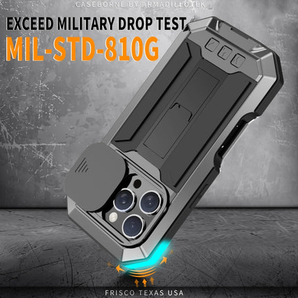 R-JUST Sliding Camera IP54 Life Waterproof Holder Phone Case, For iPhone 16 Pro, For iPhone 16 Plus, For iPhone 16, For iPhone 15 Pro Max, For iPhone 15 Pro, For iPhone 15 Plus