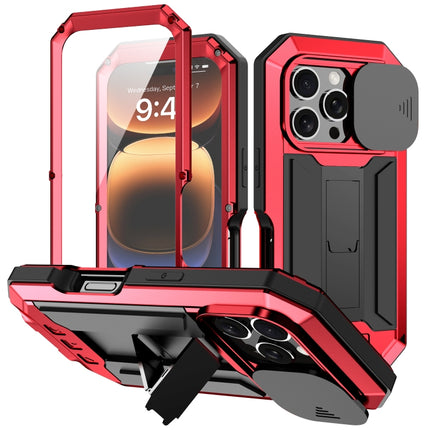 R-JUST Sliding Camera IP54 Life Waterproof Holder Phone Case, For iPhone 16 Pro, For iPhone 16 Plus, For iPhone 16, For iPhone 15 Pro Max, For iPhone 15 Pro, For iPhone 15 Plus