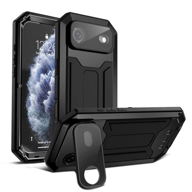 R-JUST Sliding Camera IP54 Life Waterproof Holder Phone Case, For iPhone 16 Pro, For iPhone 16 Plus, For iPhone 16, For iPhone 15 Pro Max, For iPhone 15 Pro, For iPhone 15 Plus