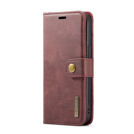 DG.MING Crazy Horse Texture Detachable Magnetic Leather Phone Case, For iPhone 15