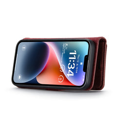 DG.MING Crazy Horse Texture Detachable Magnetic Leather Phone Case, For iPhone 15