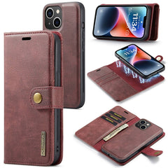 DG.MING Crazy Horse Texture Detachable Magnetic Leather Phone Case, For iPhone 16, For iPhone 15 Pro Max, For iPhone 15 Pro, For iPhone 15 Plus