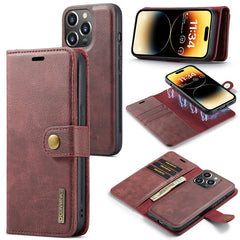 DG.MING Crazy Horse Texture Detachable Magnetic Leather Phone Case, For iPhone 16, For iPhone 15 Pro Max, For iPhone 15 Pro, For iPhone 15 Plus