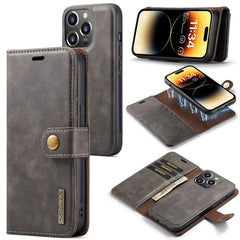 DG.MING Crazy Horse Texture Detachable Magnetic Leather Phone Case, For iPhone 16, For iPhone 15 Pro Max, For iPhone 15 Pro, For iPhone 15 Plus