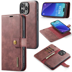 DG.MING Crazy Horse Texture Detachable Magnetic Leather Phone Case, For iPhone 16e, For iPhone 16 Pro Max, For iPhone 16 Pro, For iPhone 16 Plus