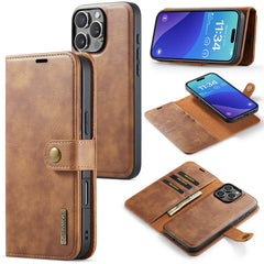 DG.MING Crazy Horse Texture Detachable Magnetic Leather Phone Case, For iPhone 16e, For iPhone 16 Pro Max, For iPhone 16 Pro, For iPhone 16 Plus