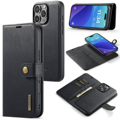 DG.MING Crazy Horse Texture Detachable Magnetic Leather Phone Case, For iPhone 16e, For iPhone 16 Pro Max, For iPhone 16 Pro, For iPhone 16 Plus